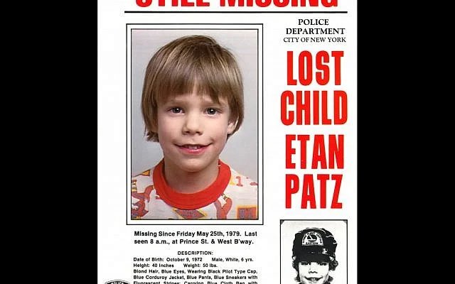 A flyer distributed by the New York Police Department of Etan Patz, who vanished in New York on May 25, 1979. (photo credit: courtesy NYPD/AP)