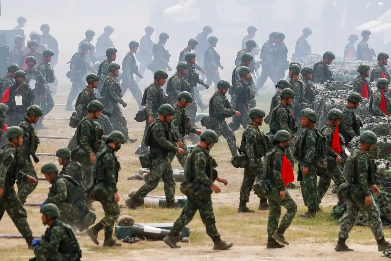 Soldiers in training.