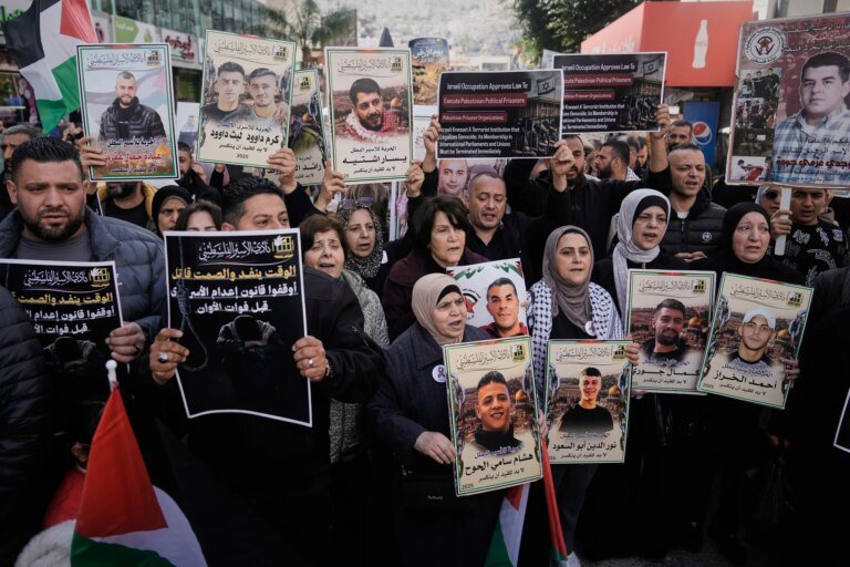 West Bank Palestinians protest, go on strike against new death penalty law