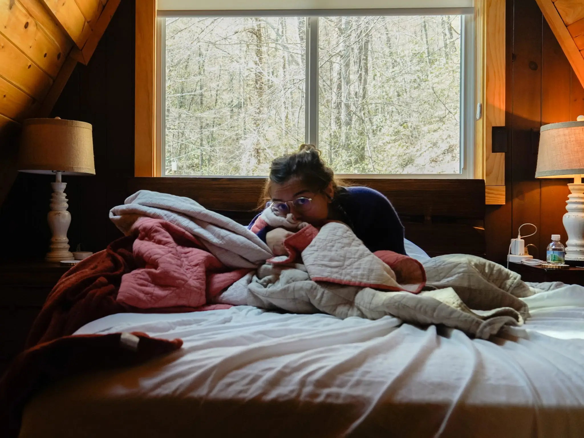 The author wakes up sick on her last day in the mountains.