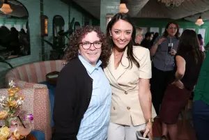 Kate Aurthur and Emily Longeretta at the Variety High Tea Celebrating Female Directors held at The Sun Rose Hotel on May 05, 2026 in West Hollywood, California.