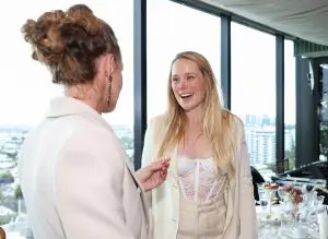 Pamela Romanowsky at the Variety High Tea Celebrating Female Directors held at The Sun Rose Hotel on May 05, 2026 in West Hollywood, California.