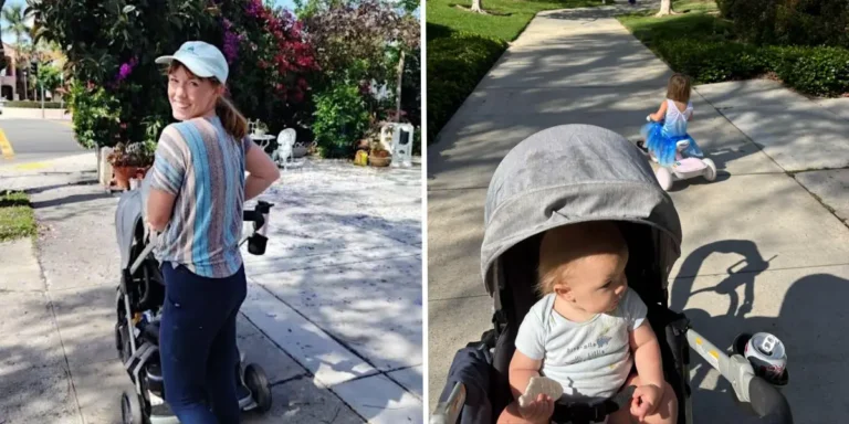 My kids are 5, 3, and 1, and we live in the suburbs. We walk whenever possible instead of taking our minivan.