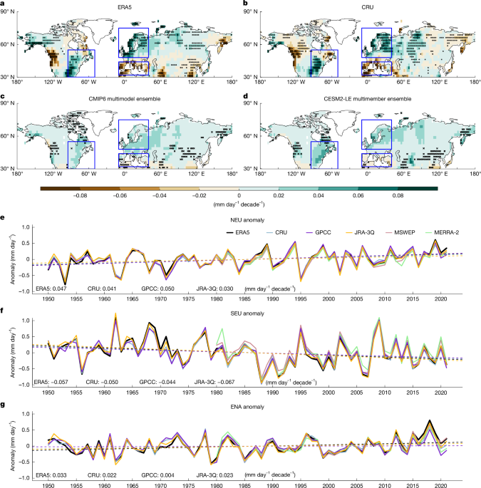 Uncertain dynamic response of mid-latitude winter precipitation