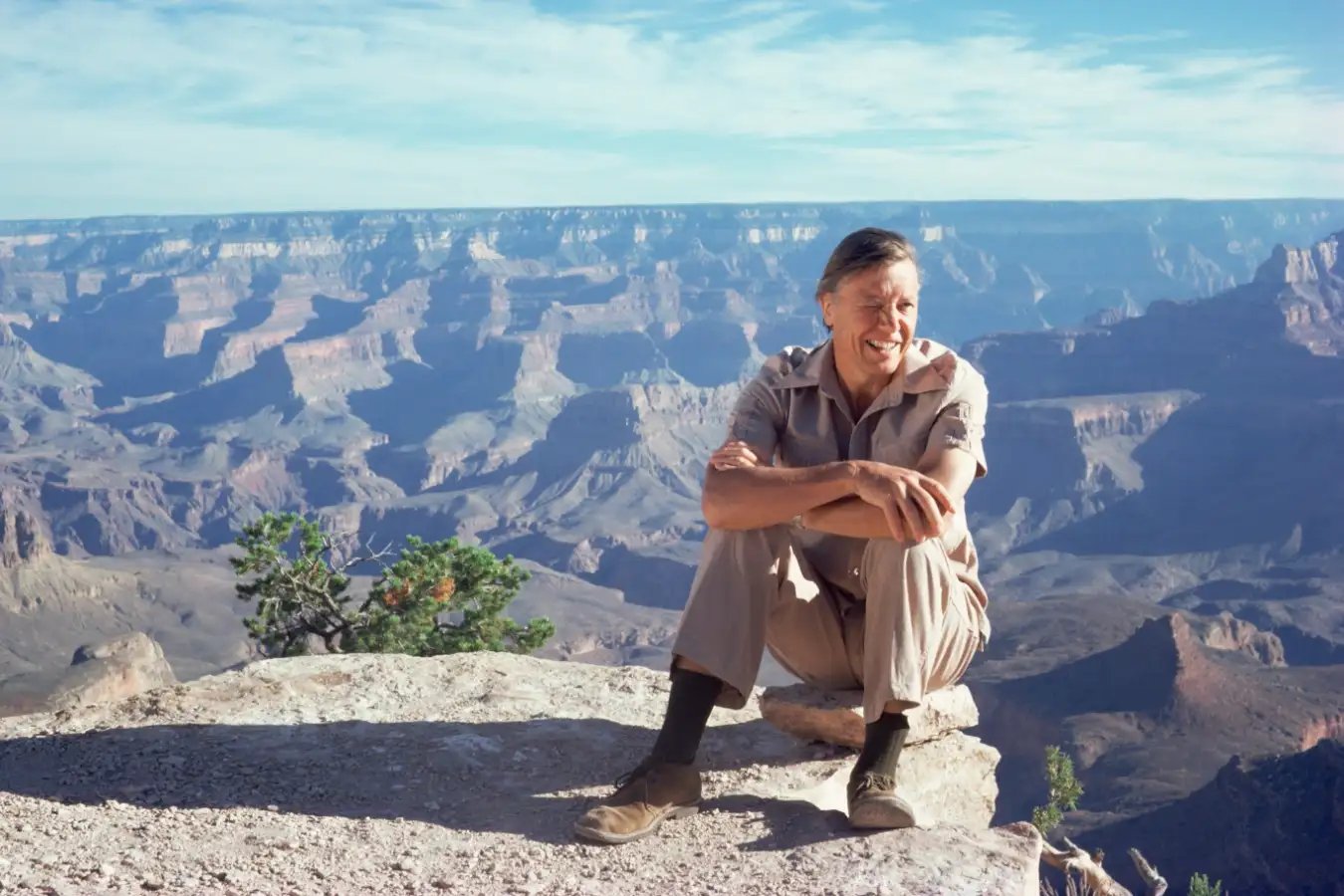 David Attenborough by the Grand Canyon