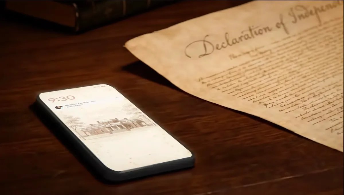 New Google commercial imagines a Declaration of Independence written with