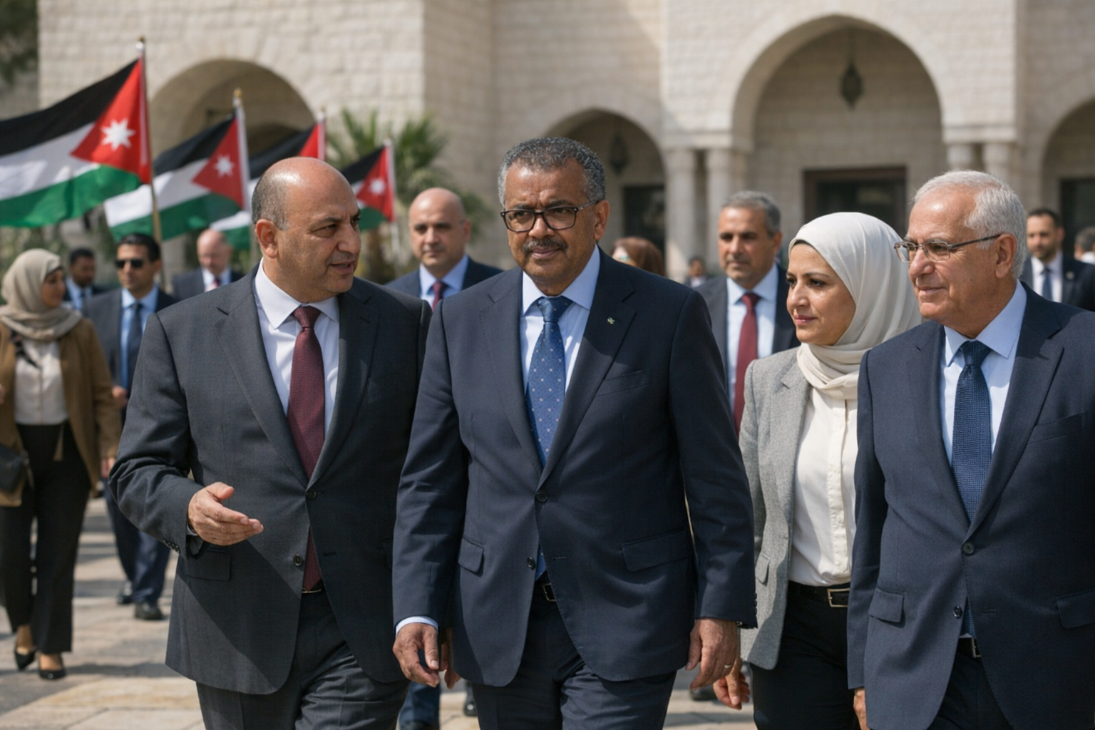 WHO Director-General Concludes First Day of State Visit to Jordan, Highlights Joint Work on Health Coverage and Mental Health WHO Director-General Concludes First Day of State Visit to Jordan, Highlights Joint Work on Health Coverage and Mental Health