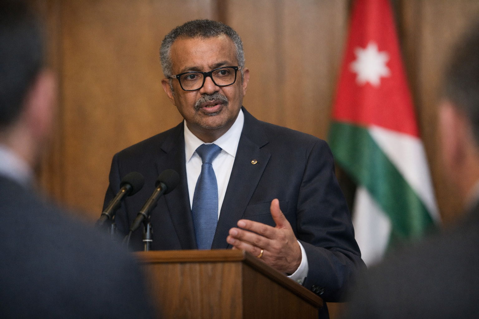 WHO chief concludes first day in Jordan, praises strong health partnership WHO chief concludes first day in Jordan, praises strong health partnership