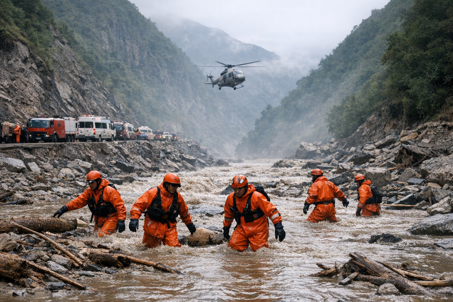 Rescue Efforts Ramp Up After Deadly Flash Floods on China–Nepal Border