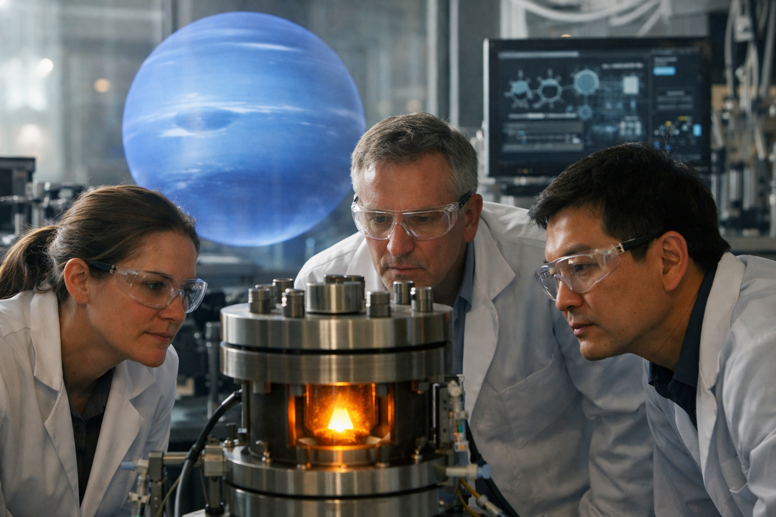 Lab Melt of Diamond Sheds Light on 'Diamond Rain' Inside Ice Giants