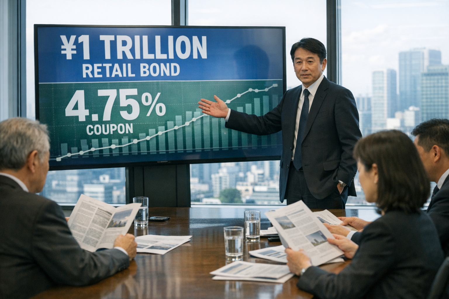 SoftBank prices 1 trillion yen retail bond with 4.75% coupon