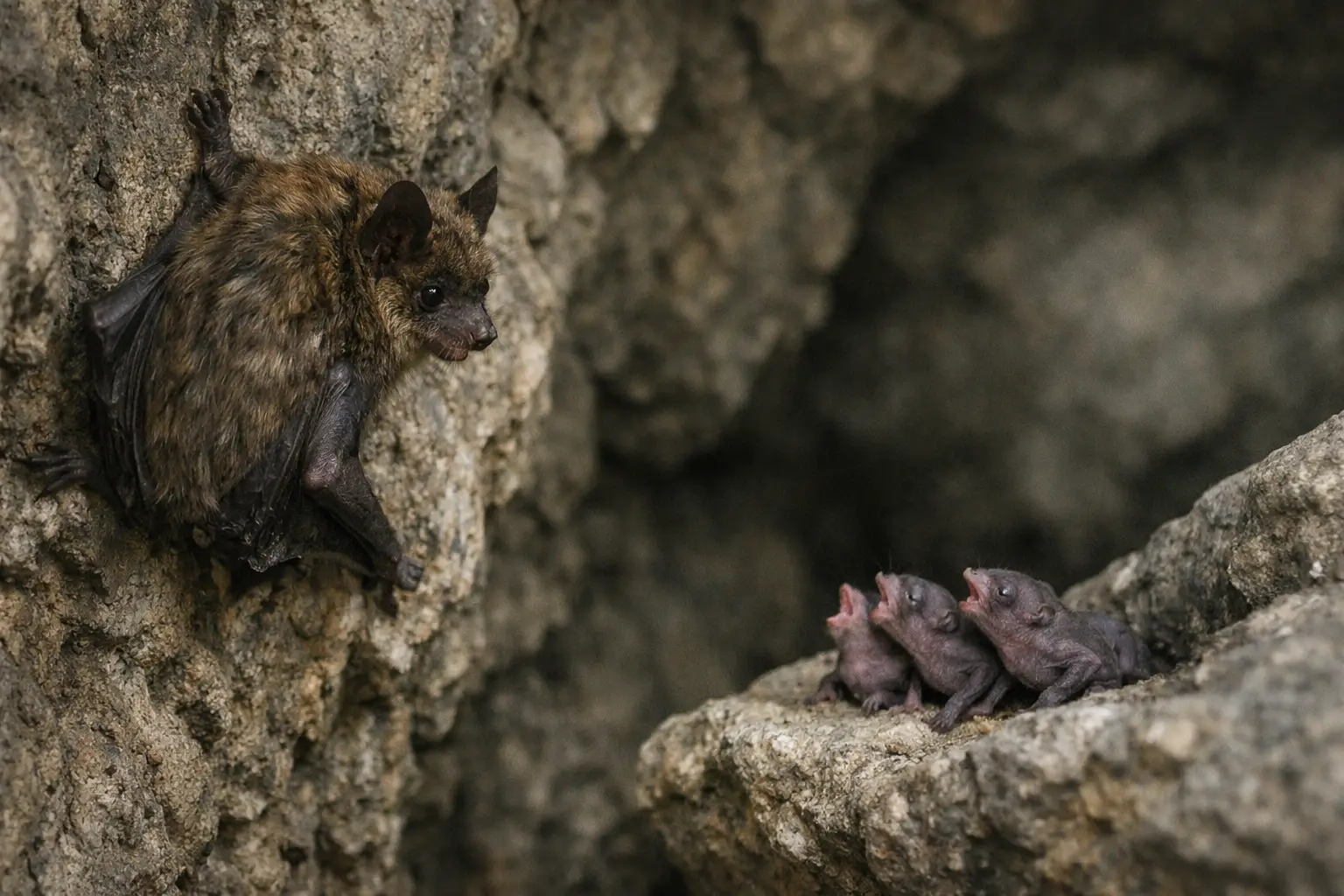 Mothers' Hearts Race: How Bats Use Baby Cries to Find Their Young