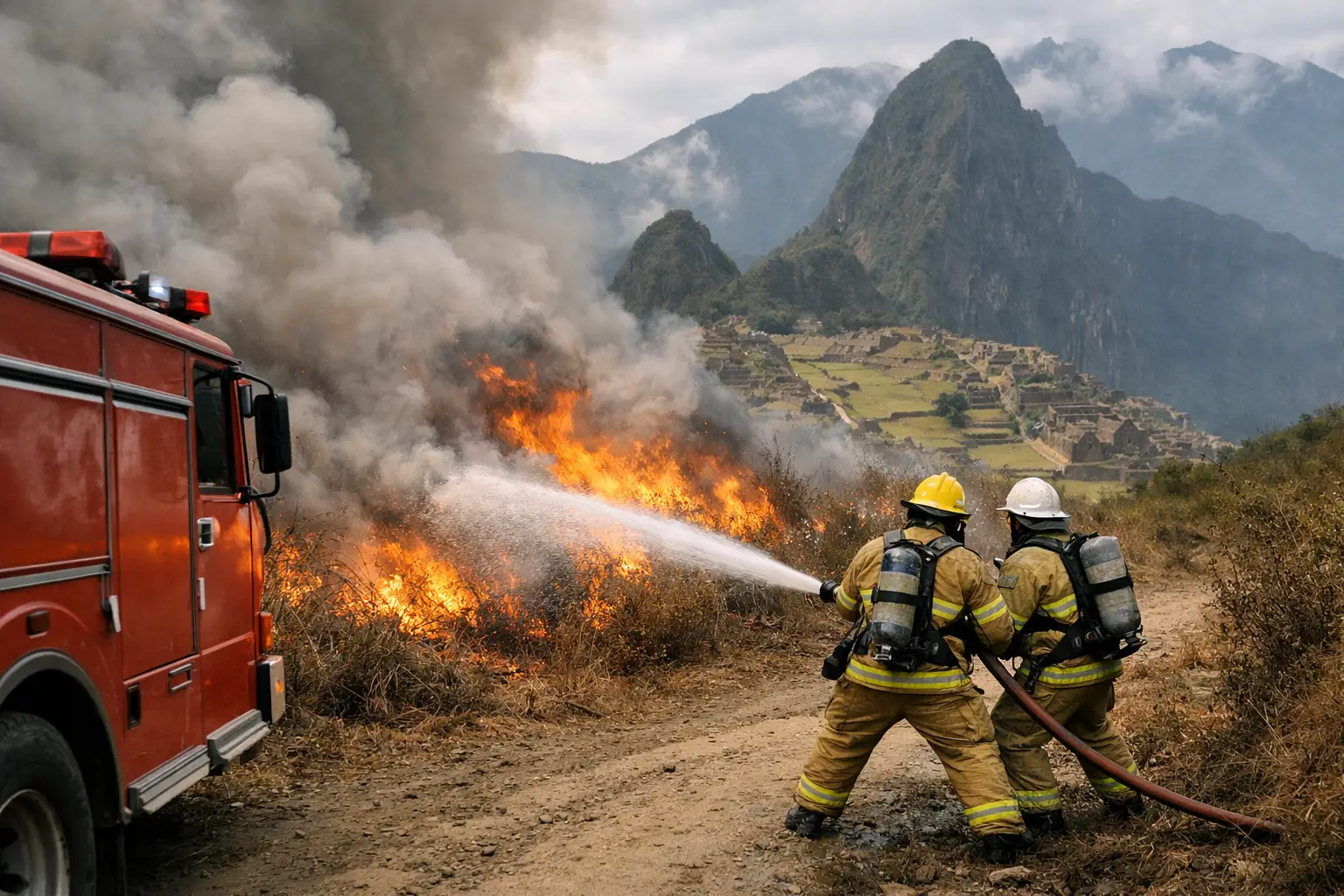Fire Near Machu Picchu Access Road Kills One, Burns Two