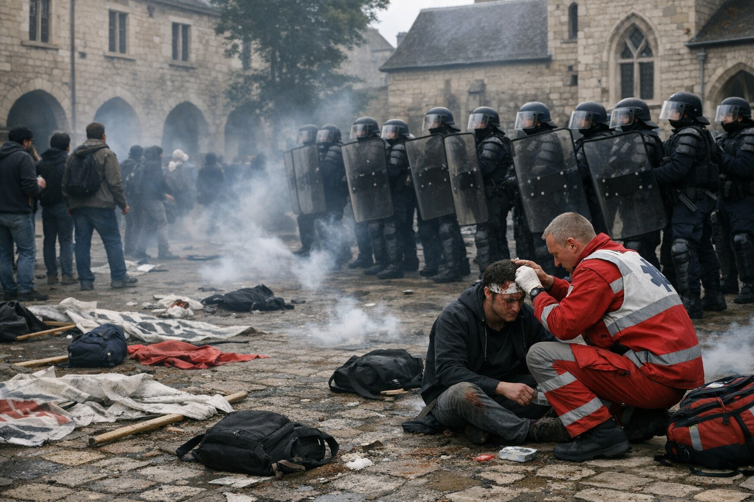 Student Protests Escalate in France, Hundreds Detained and Dozens Hurt