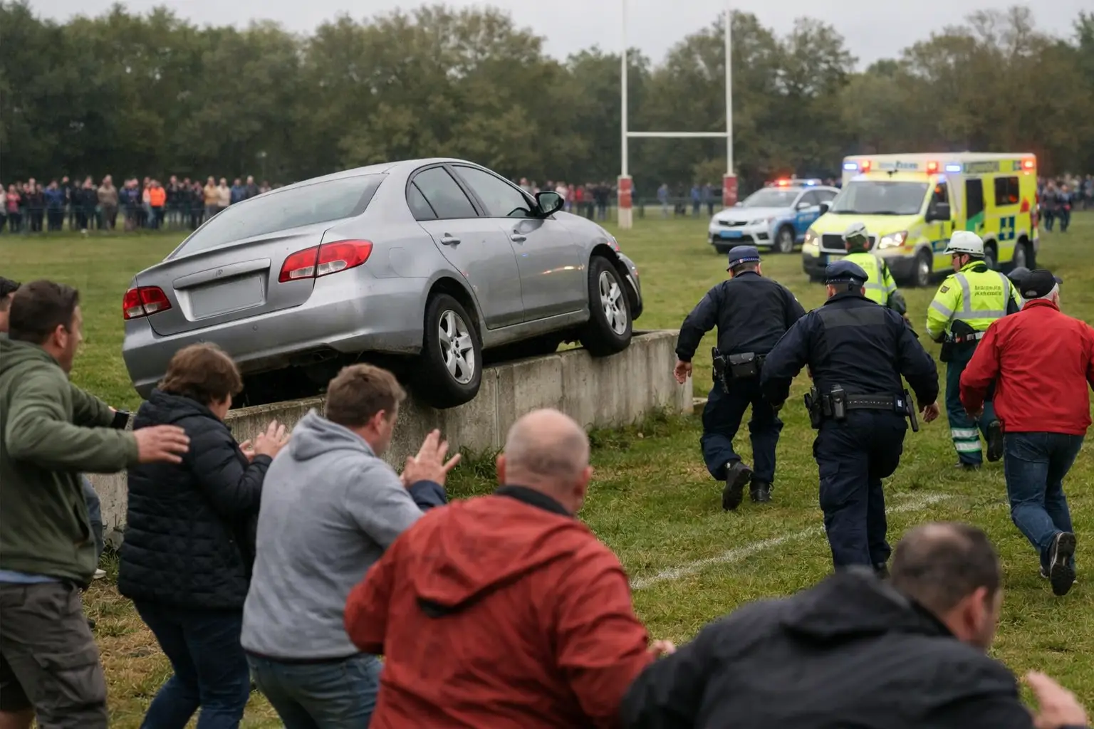 Car ploughs into rugby spectators in Australia, 10 injured